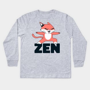 Cat Zen Kids Long Sleeve T-Shirt